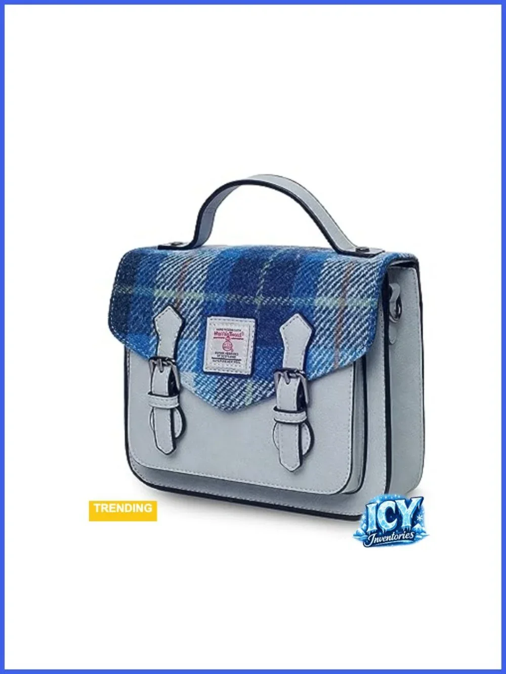 Islander Harris Tweed & Vegan Leather Satchel - Women's Small & Medium
